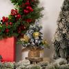 20cm Spray Snow Christmas Tree Mini Artificial Xmas Pine Tree  New Year Gift