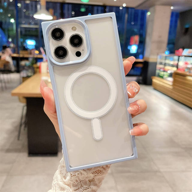 Husă magnetică pentru telefon cu încărcare fără fir Iphone 14 13 12 11 Pro Max 14pro 14 Plus 11 Husă din silicon antișoc acrilic transparent