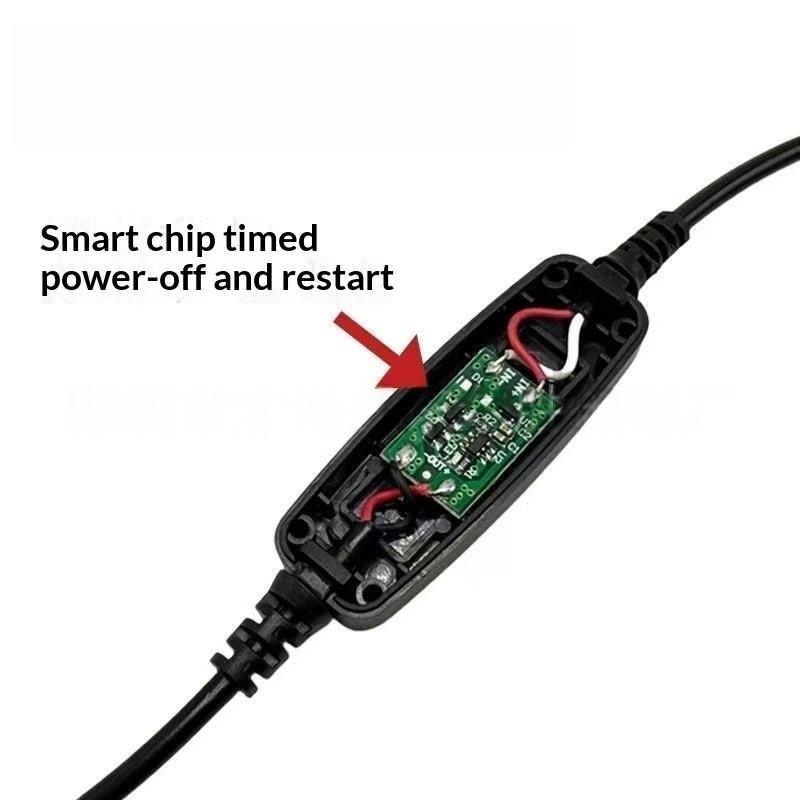 1ks Wi-Fi Reset Router Modul pro časované restartování Časovač 24H Automatické vypnutí Resetovací kabel 5,5x2,1 mm Restartér routeru