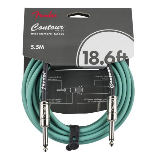 Fender Contour 18.6ft (approx. 6m) Cable, Sherwood Green, Guitar Cable