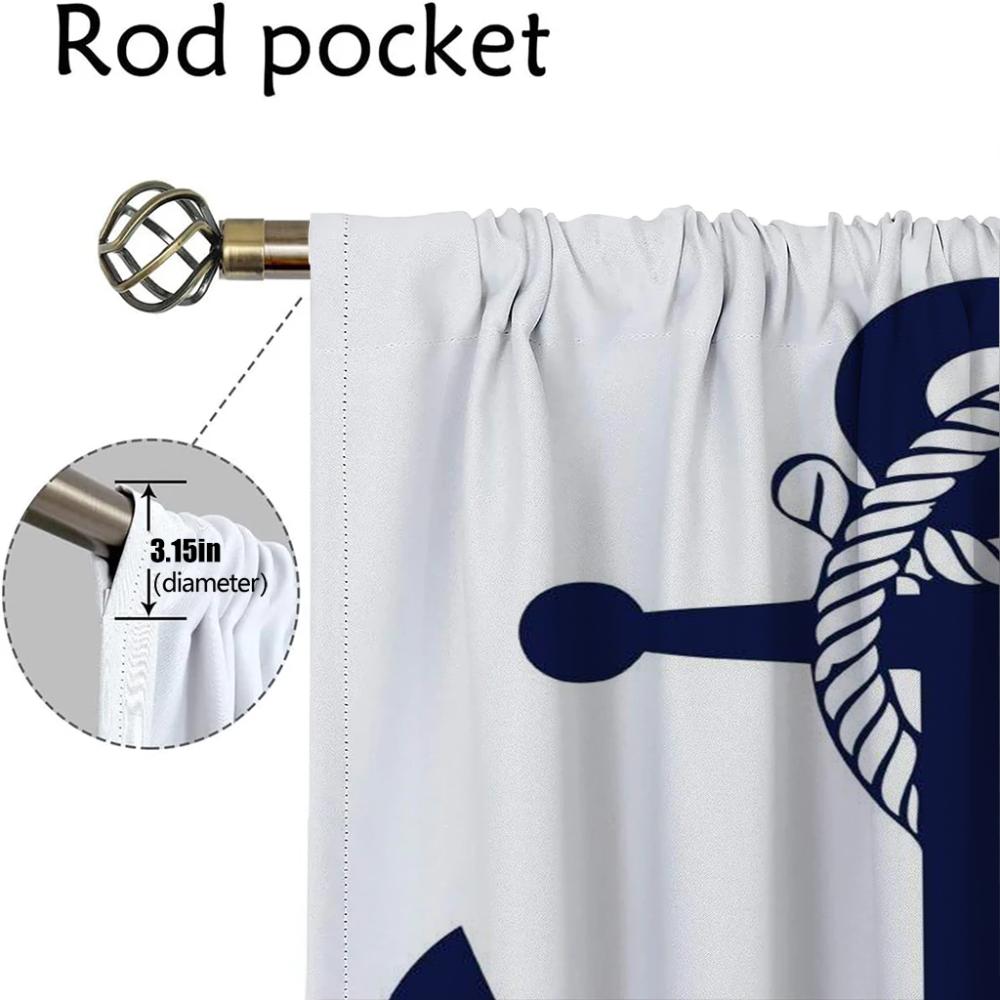 Curtains for Living Room Curtain Anchor Blackout Curtains 2 Pieces Partition Tulle for Bedroom Shades Halloween Decoration Child