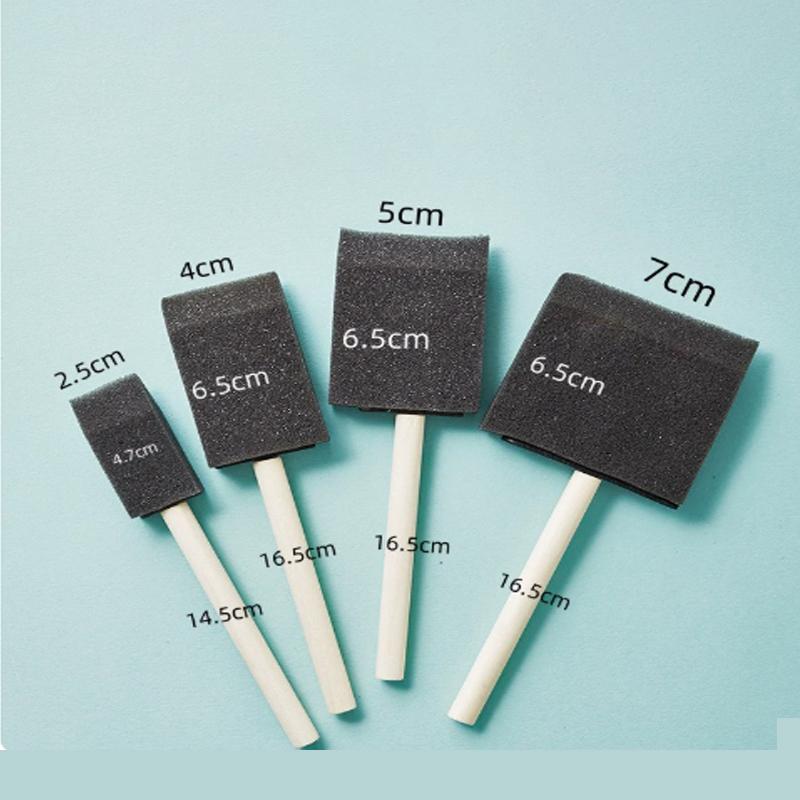 4Pcs Foam Brushes 4 Sizes Sponge Brush Sponge Paint Brushes Set for Painting Staining DIY Craft Projects Foam Paint Brushes Kit