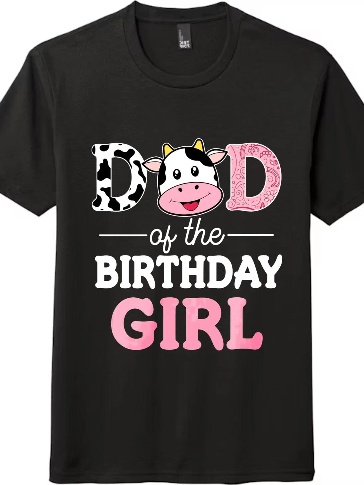 Barnyard Birthday Dad of the Birthday Girl Graphic T-Shirt, Matching Family Tee XL
