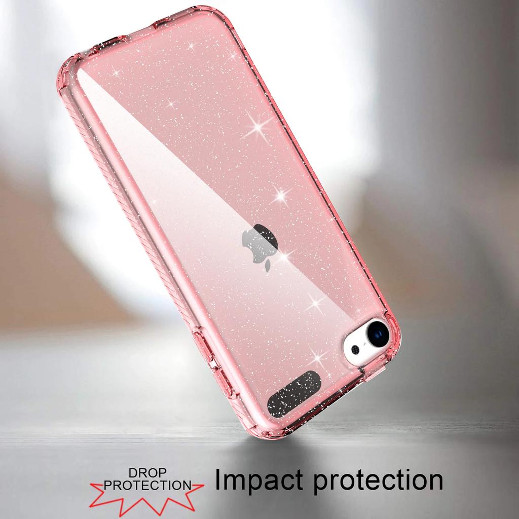 Bling Weiche Hülle für iPod touch 5/6/7, Luxuriöse Hohe Qualität Starkes Silikon Stoßfest Transparente Schutzhülle für touch 5/6/7