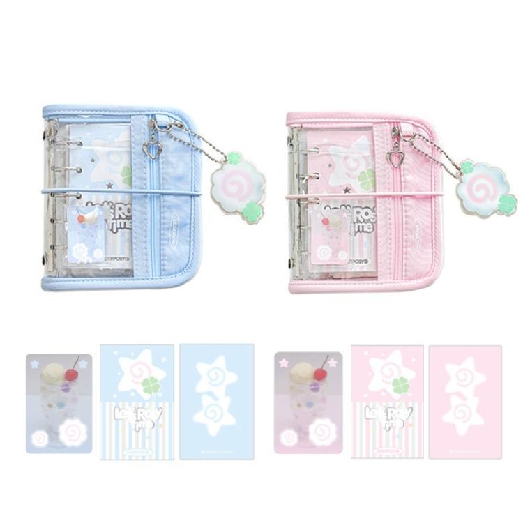 PVC 5 Rings Binder Notebook with Refill Paper 5 Hole Binder Journal Planner PVC 5 Rings Binder with Card Pocket