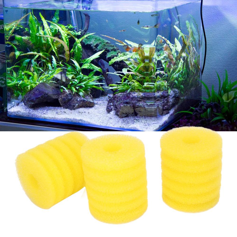 3Pcs Set Cylindrical Shape Fish Tank Filter Sponge Sponge Cylindrical Filter Sponge Aquarium