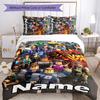 3pcs Custom Name Gaming Roblox Bedding Set Duvet Cover Closure Includes 1 Duvet Cover & 2 Pillowcases for All Seasons Bedroom Decor