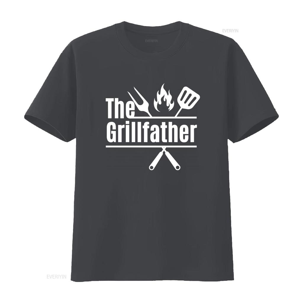 The Grillfather Mens T Shirt Perfect Fathers Day for Grill Masters BBQ Lovers Dads vintage Washed designer clothes Casual