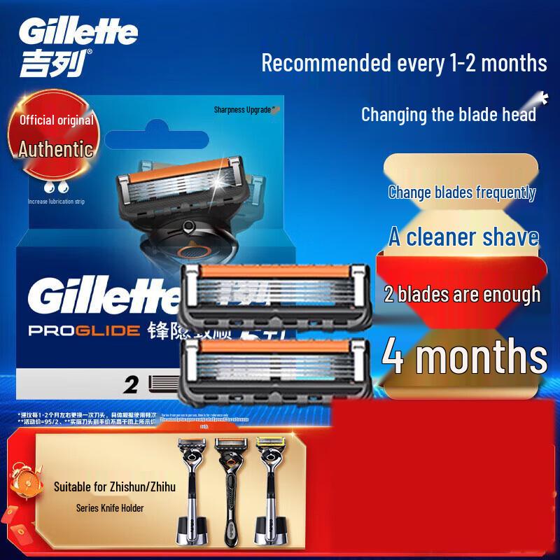 Gillette Fusion5 ProGlide Razor Blade Refills CN plug (adapter included)
