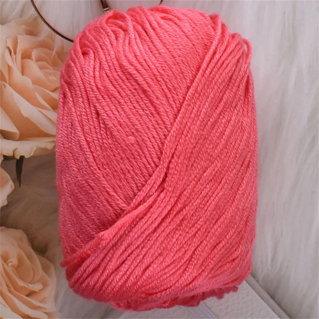 50g Silk Protein Villus Yarn Soft Worsted Hand Knitting Thread 60%Silk Protein 30%Wool 10%Cashmere Skin Friendly Yarn 110m/120yd