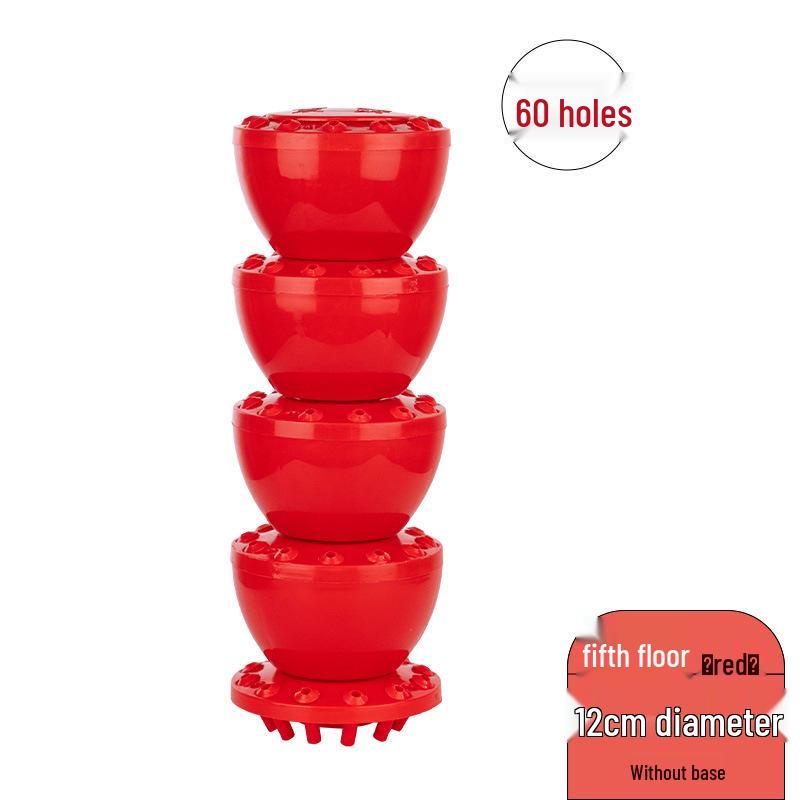 Multifunctional Display Stand for Candied Hawthorn, Cotton Candy & Potato Tower with Plastic Stick Holder