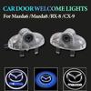 2PCS LED Car Door Projector Welcome Lights Decor for Mazda Mazda6 2009-2015 Mazda8 2011-2015 RX-8 2004-2010 CX-9 2013