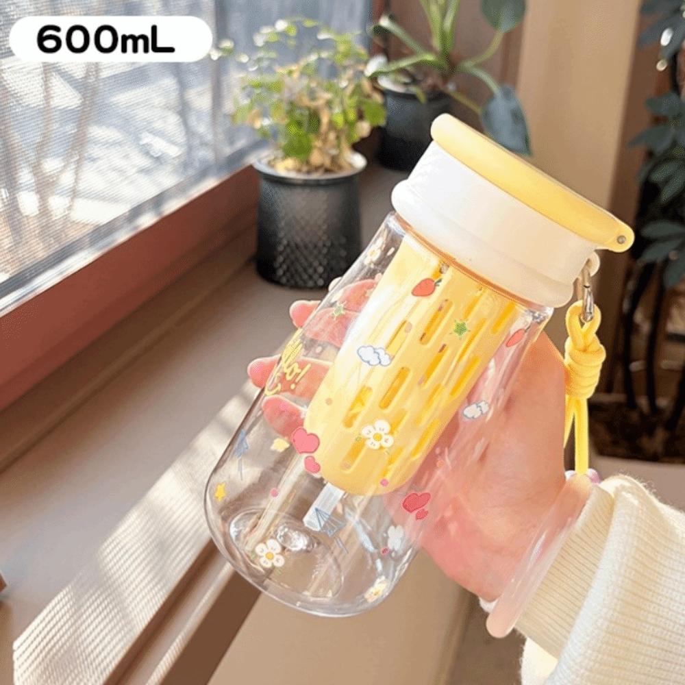 Plastic Water Bottle Transparent Kids Water Cup Cartoon Drinking Bottle