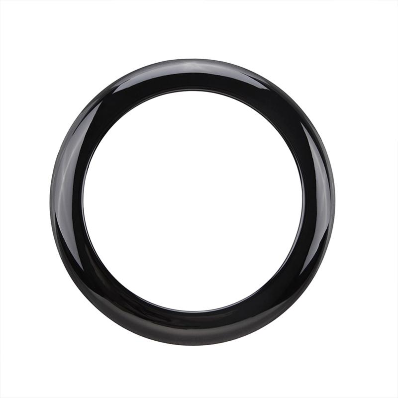 Car Rear Badge Ring Cover Logo Frame Trim Carbon/Glossy Black Sticker Fit For BMW 1 Series F20/F21 2011 - 2019 Car