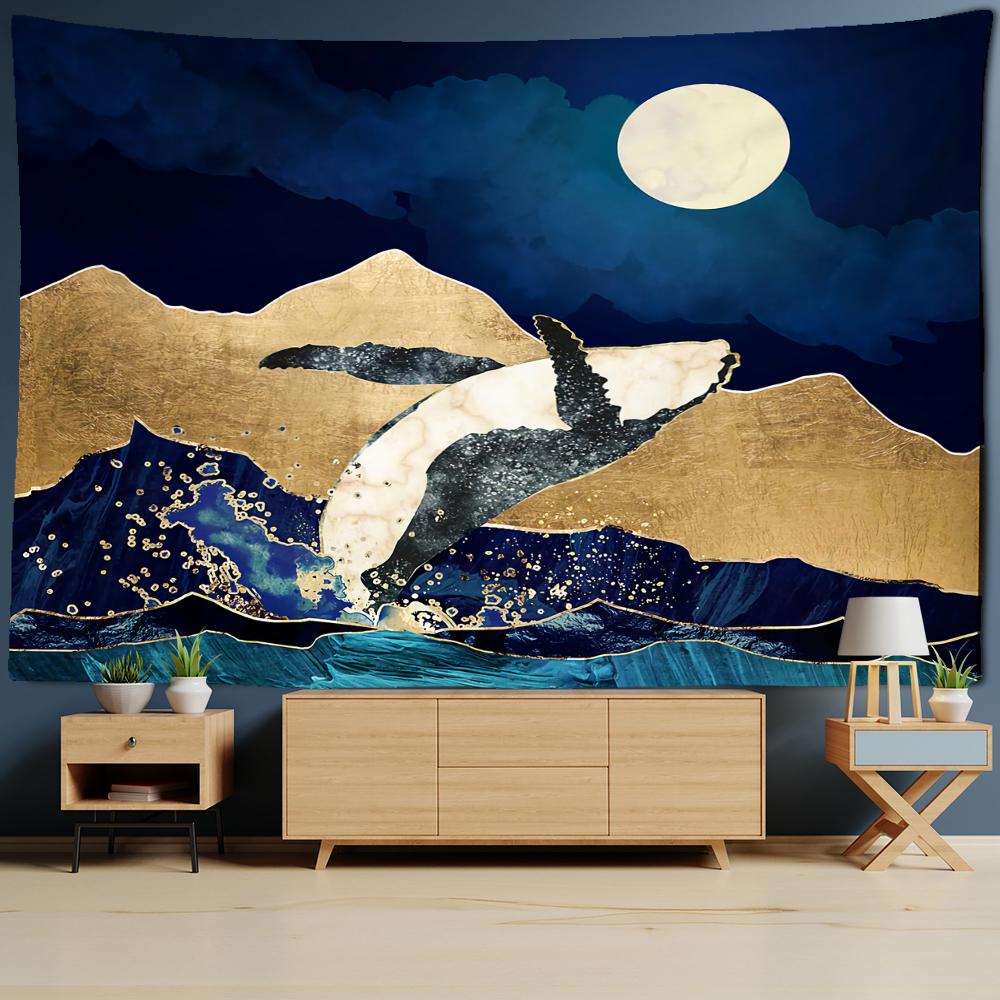 Винтажная картина маслом «Падение кита» — фото 6