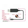 3.28ft Usb Booster Cable Power Bank Monitoring Usb 5v To Dc 9v/12v Step Up Voltage Converter Power