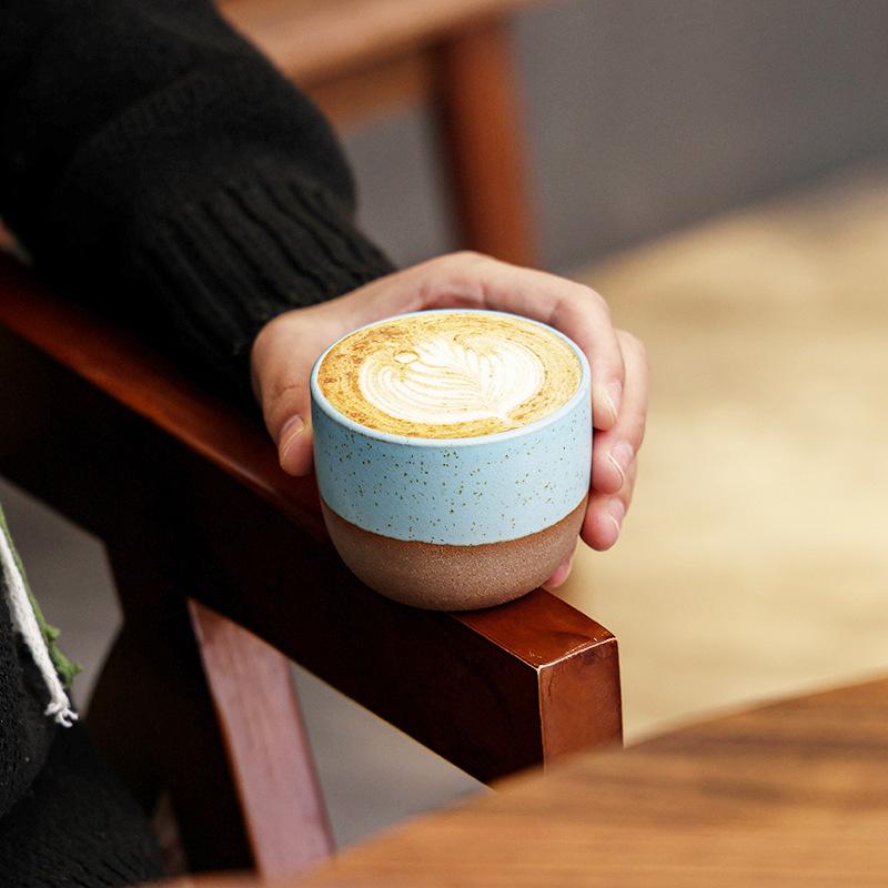 Handmade Coarse Pottery Matt Kiln-Changed Ceramic Latte Coffee Cup Creative Retro Master Cup Kung Fu Teacup