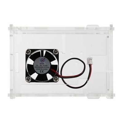 Convient pour Raspberry Pi 4 modèle B boîtier en acrylique avec ventilateur de refroidissement