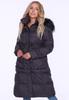 WOMEN' DOWN WINTER COAT WITH FUR-TRIM HOOD