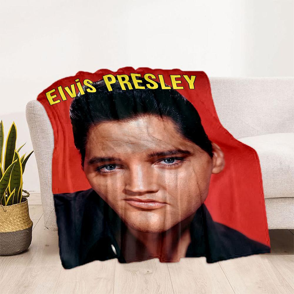 Elvis Presley: Iconic Performances Blanket Durable Comfort Suitable for Office Chair Office Bedding Four Seasons Universal Stylish Decor