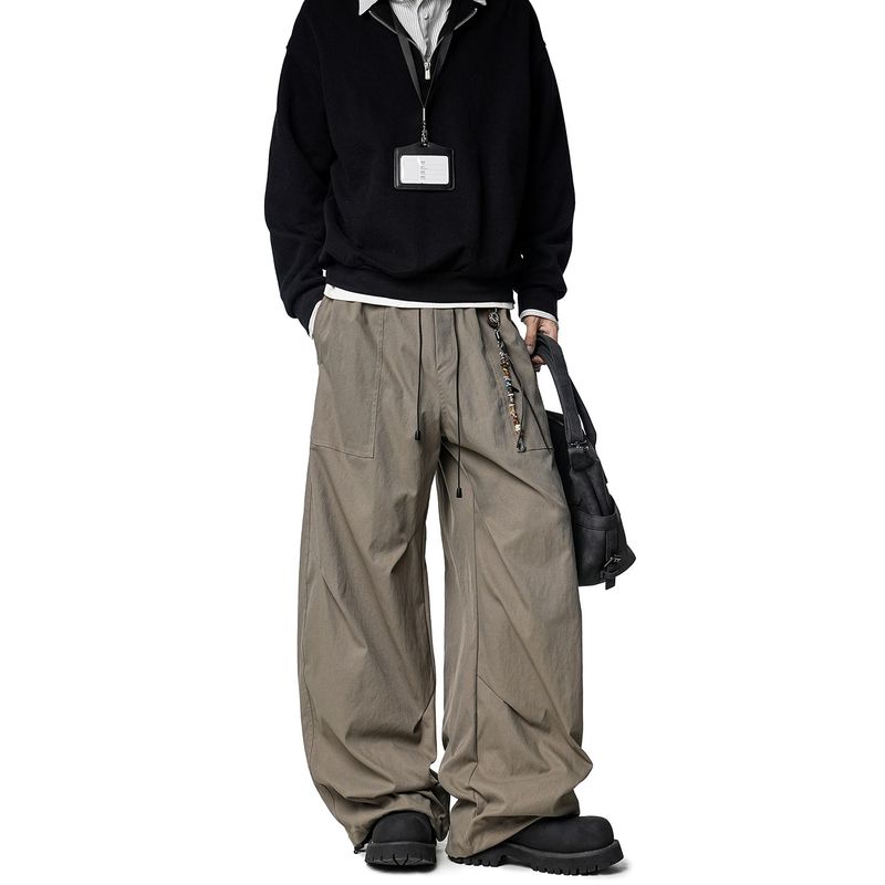 Dream Made American Retro Work Pants for Men, Autumn and Winter Loose Straight-Leg Wide-Leg Casual Pants for Boys