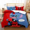 Hot Sale 3D Cool Stitch Cute Anime Kids Duvet Cover Sets Cartoon Bedding Set Children Room Bed Pillow Case for Teens Gifts