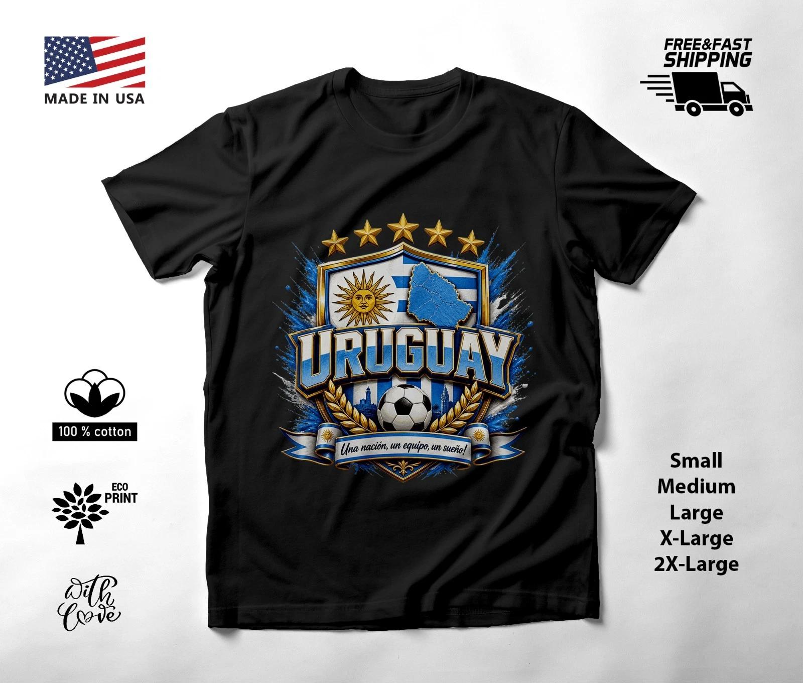 URUGUAY - NEW World Cup 2026 Football Soccer Fans Black T-Shirt Tee Shirt XXL