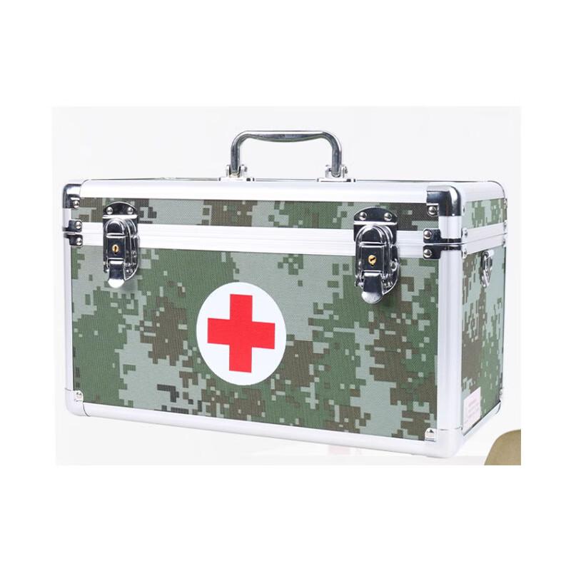 Large Reinforced Camouflage Aluminum First Aid Kit
