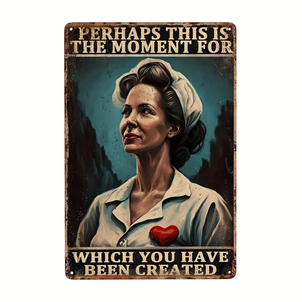 In A World Full Of Princesses Be Nurse Vintage Metal Sign Retro Signs For Kitchen Home Office Bar Cafe Decor