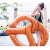 Thickened 140cm Inflatable Swim Ring Float For Adults In Coffee Color