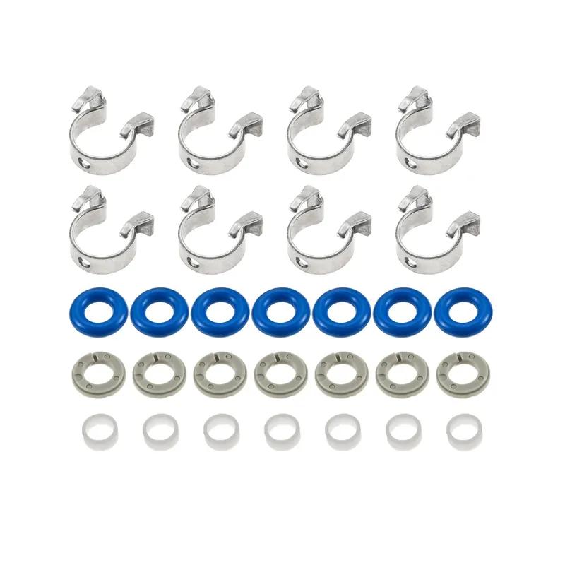 8sets 0261500105 0261500159 8W93-9F593-BB High Quality Rubber Car Fuel Injectors Seals Repair Kit for Jaguar Range Rover 5.0L V8