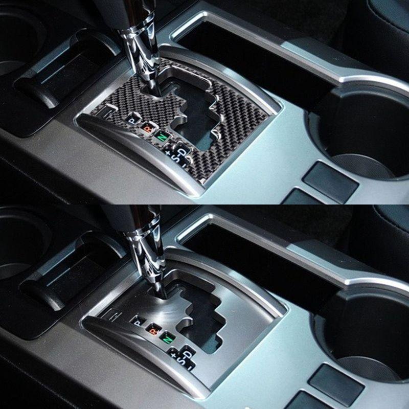 Car Gear Shift Decoration Cover Trim For Toyota 4Runner 2010- Car Accessory Car Carbon Fiber Interior Trim