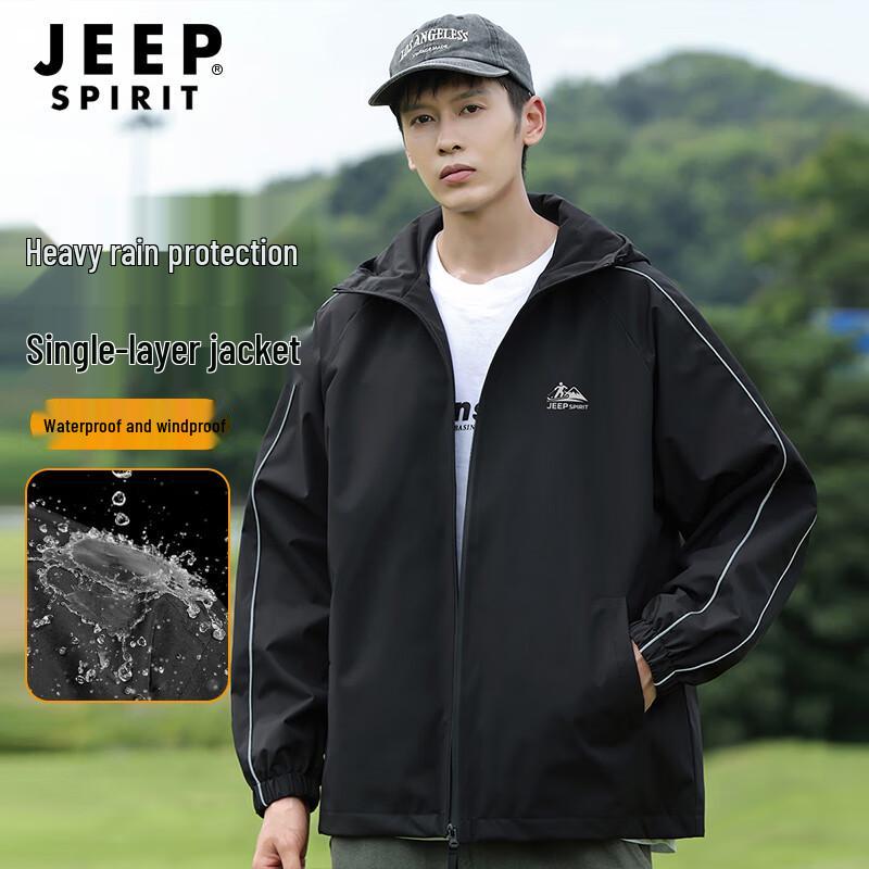 

JEEP SPIRIT Men s Hooded Casual Workwear Jacket 3XL