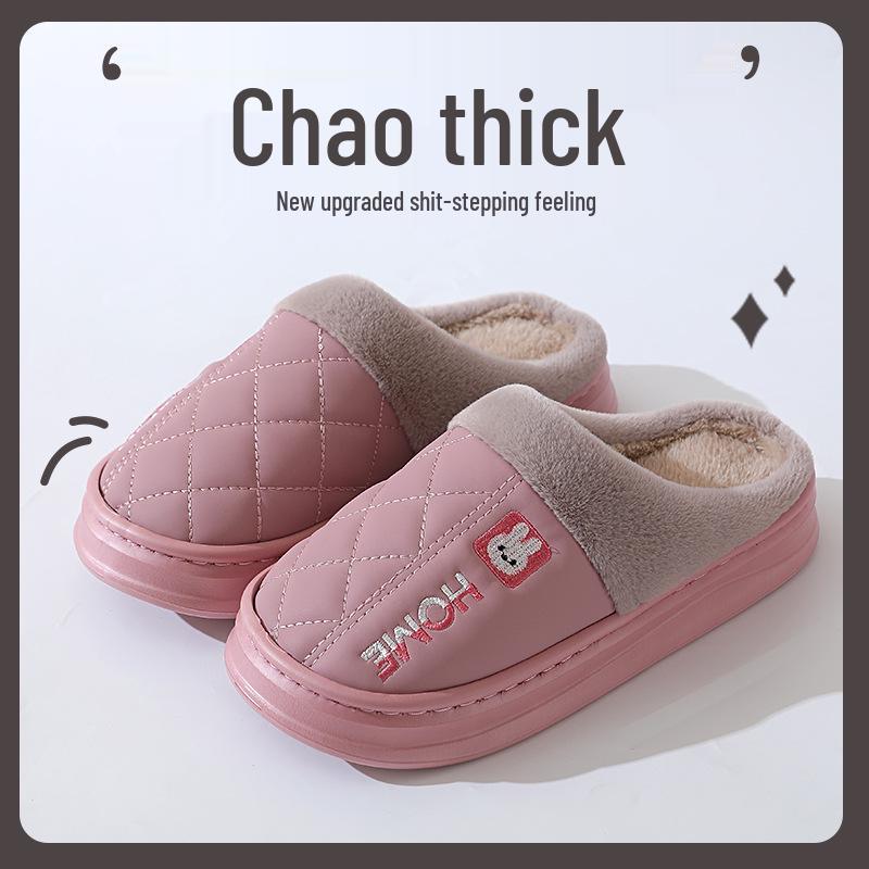 2025 Winter Wasserdichte Baumwollpantoffeln: Dicke Sohle, Rutschfest, Fersenbedeckend, Indoor- & Outdoor-Schuhe für Damen & Herren