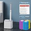Disposable Antibacterial Toilet Brush Set with Dead Corner Cleaning Heads