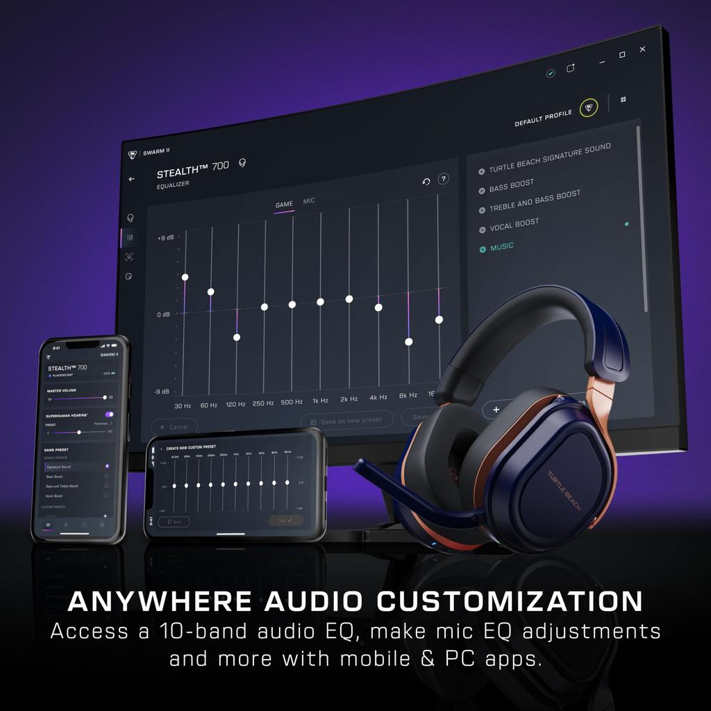 [APEX ALGS Sponsored] TURTLE BEACH Stealth 700 Gen 3 XB Multi-Platform Cobalt Wireless Gaming Headset with Dual 2.4GBluetooth Dongles, Compatible