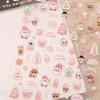 Jelly Pink Christmas Cartoon Cookie Nail Stickers, Christmas Series, YT6608