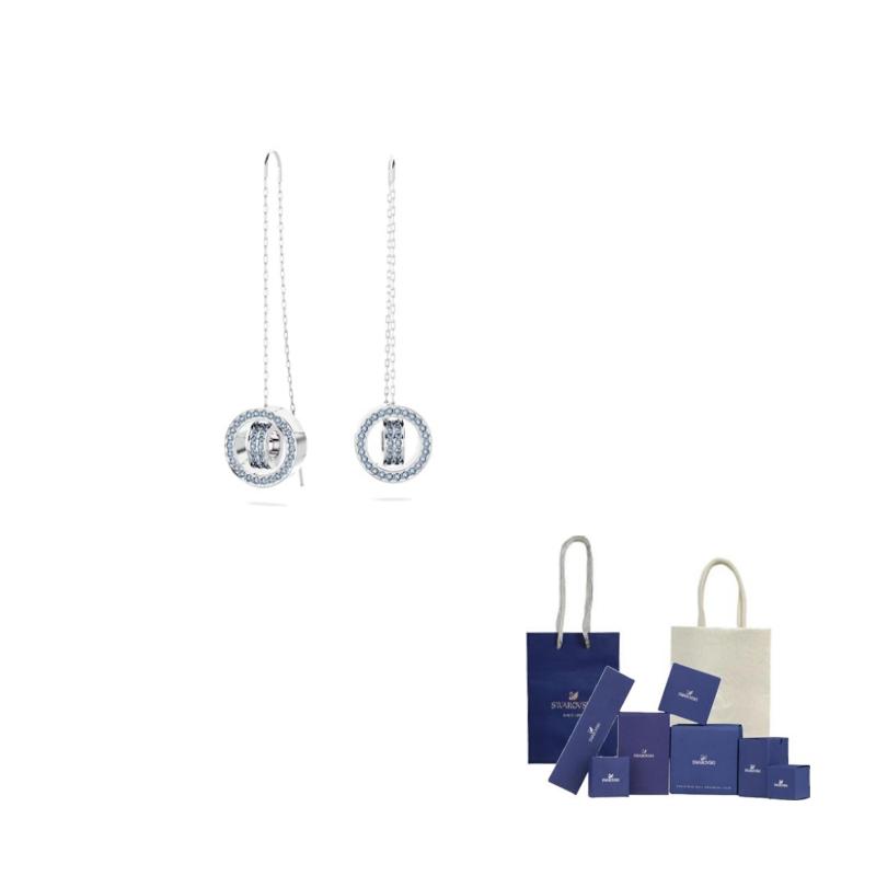 Swarovski Dextera Earrings Womens Silver F-Branded gift bag