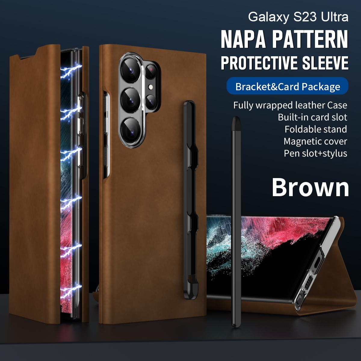 

Чохол із тримачем S Pen для Samsung Galaxy S23 Ultra S22 Plus S21 Чохол Гаманець Шкіряний фліп Магнітна підставка Кліп Сумка Захисний чохол For Galaxy S22 Plus