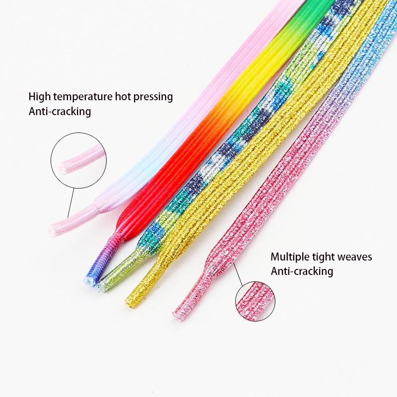 Luxury Gold Diamond buckle Shoelaces without ties Glitter Elastic Laces Sneakers Tennis No Tie Shoe laces Flat Shoelace for Shoe