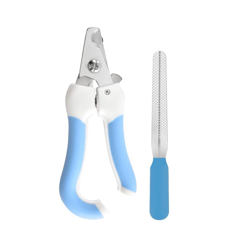 Pet Nail Clippers with Safety Guard and Bent Handle for Cats & Dogs
