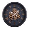 45CM Retro Gear Wall Clock Mechanical Living Room Bedroom Light Luxury Simple Creative Clock Silent Clock Round