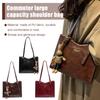 Women Vintage Shoulder Bag with Pendant Retro Tote Handbag PU Leather Fashion Shoulder Bag Ladies Travel Handbag