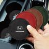 1/2Pcs Car Cup Holder Pad PU Leather Slot Non-slip Coaster Mat For Honda Fit Mugen Insight Type S R VTEC DOHC Modulo Vezel Legend RR Si