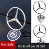 Hots Emblema-Estrela Capô-Emblema Carro Capô Dianteiro Logo Cromado Marcação Capô para Mercedes Benz Classe C E S W204 W205 W212 W213 W211 W220 W222