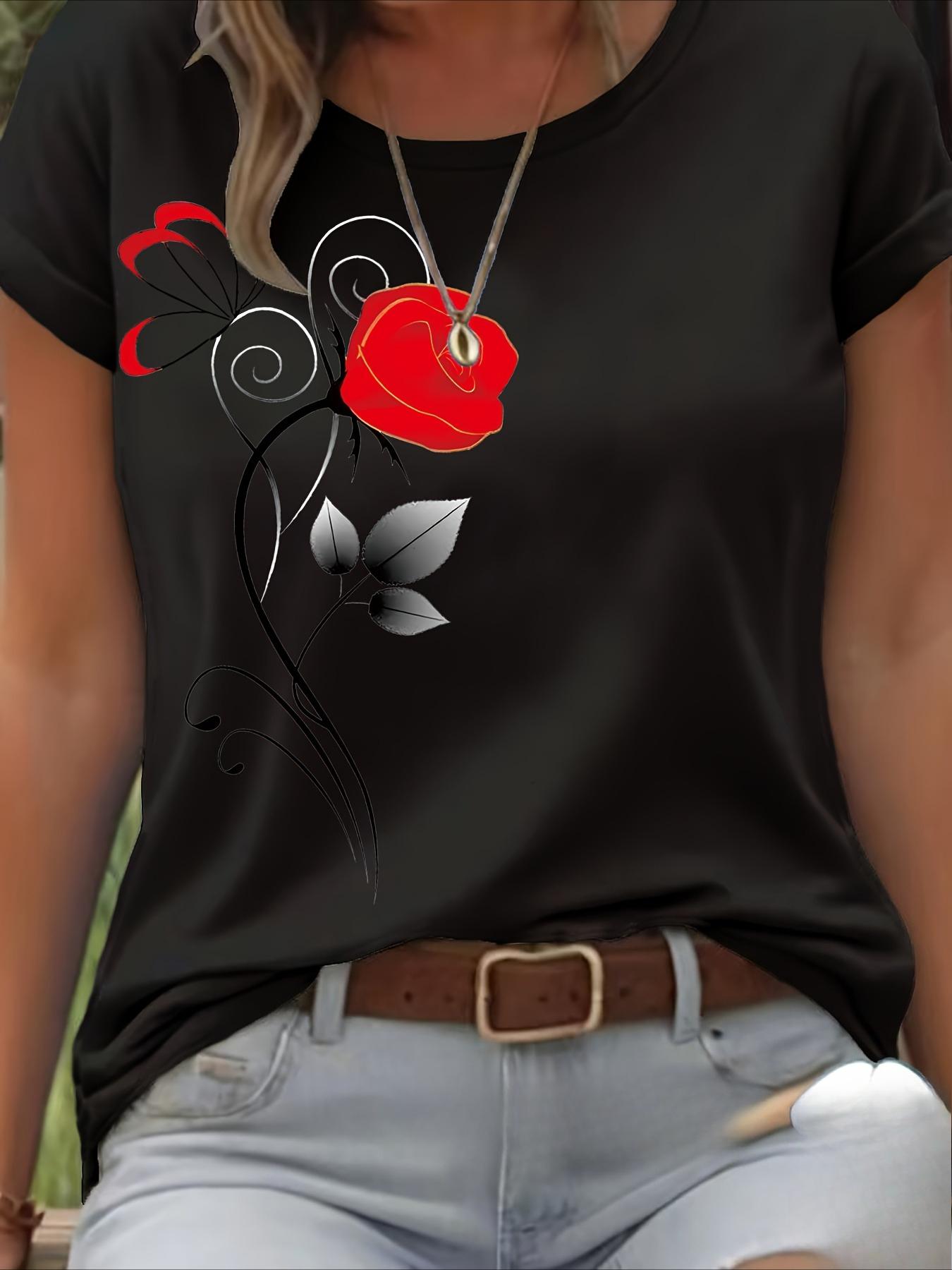 

European Size Women S Stretchy And Comfortable Casual T-Shirt 4XL