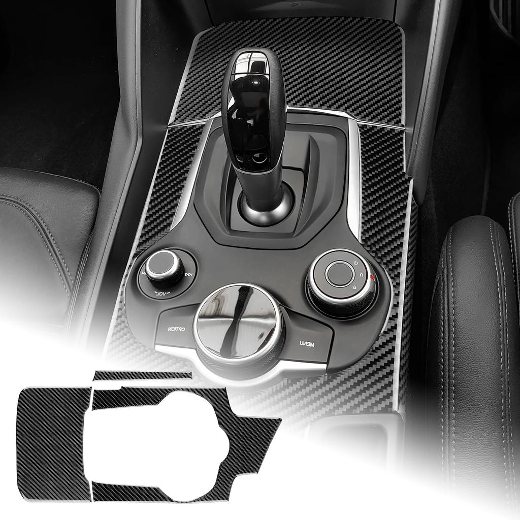 AIRSPEED Carbon Fiber Interior Accessories for Alfa Romeo Giulia 952 Customizable Car Storage Box Switch Decoration Frame and Interior Includes Tape