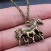 Unicorn Horse Fantasy Pendant Antique Bronze Metal Women Choker Necklace High Quality Gift