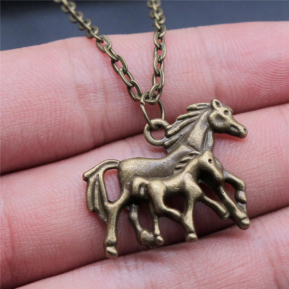 Unicorn Horse Fantasy Pendant Antique Bronze Metal Women Choker Necklace High Quality Gift