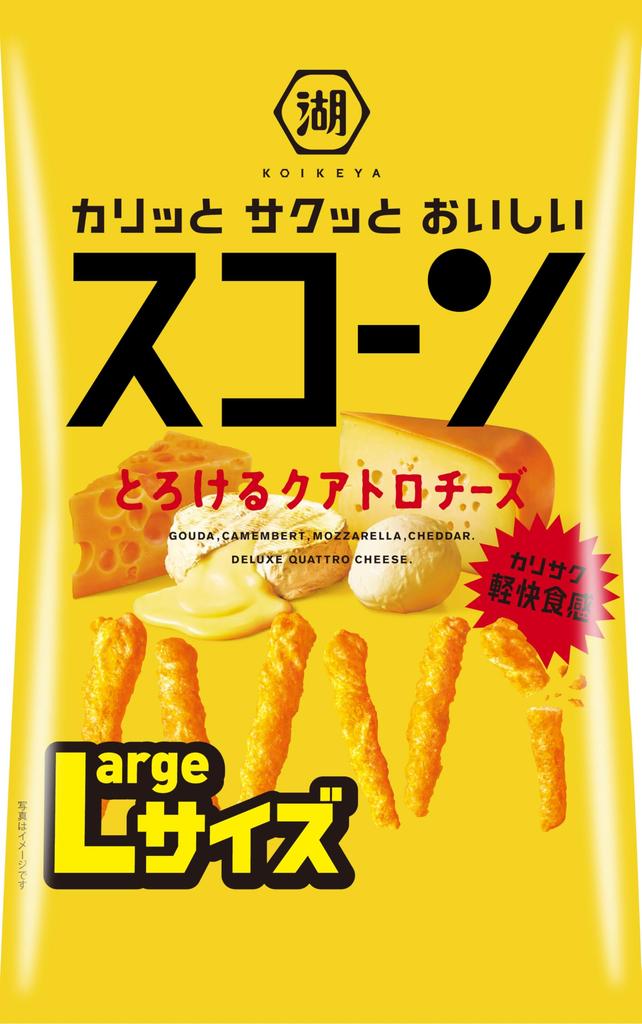 Koikeya Large Size Scones with Melty Quattro Cheese 170g X 12 Bags